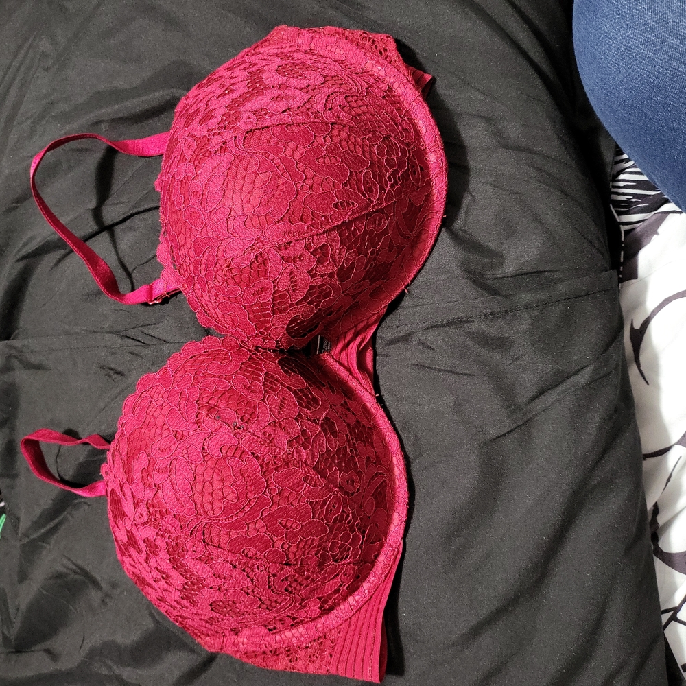 Dark red very sexy bra
